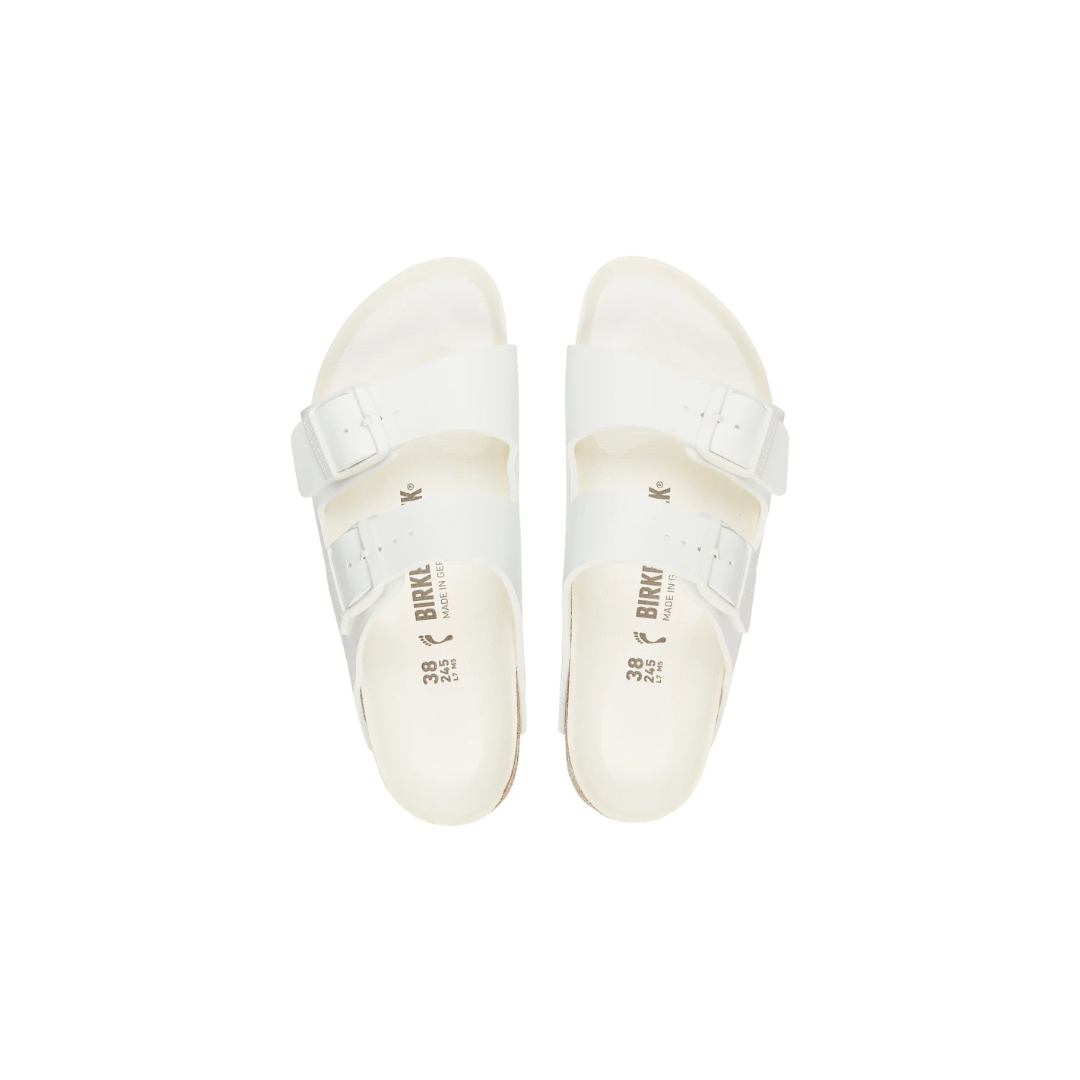 Birkenstock sandals top white plastic