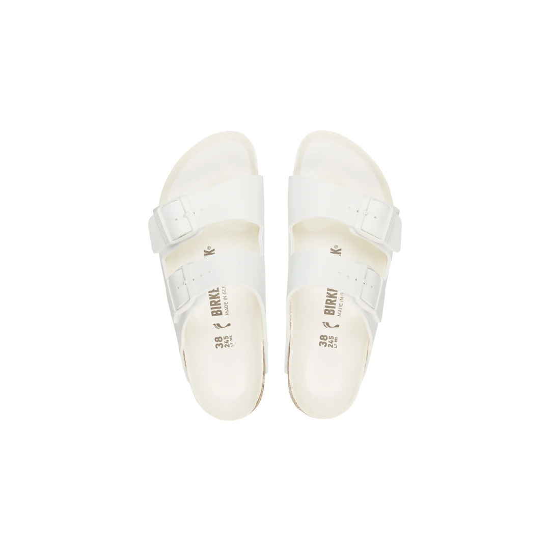 Birkenstock Arizona Semi Exquisite Birko Flor - White (Narrow)