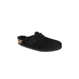 Boston Shearling Suede Leather | Black (Narrow)