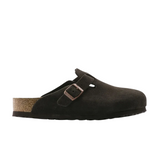 Birkenstock Boston SFB in Mocha Suede Leather Narrow