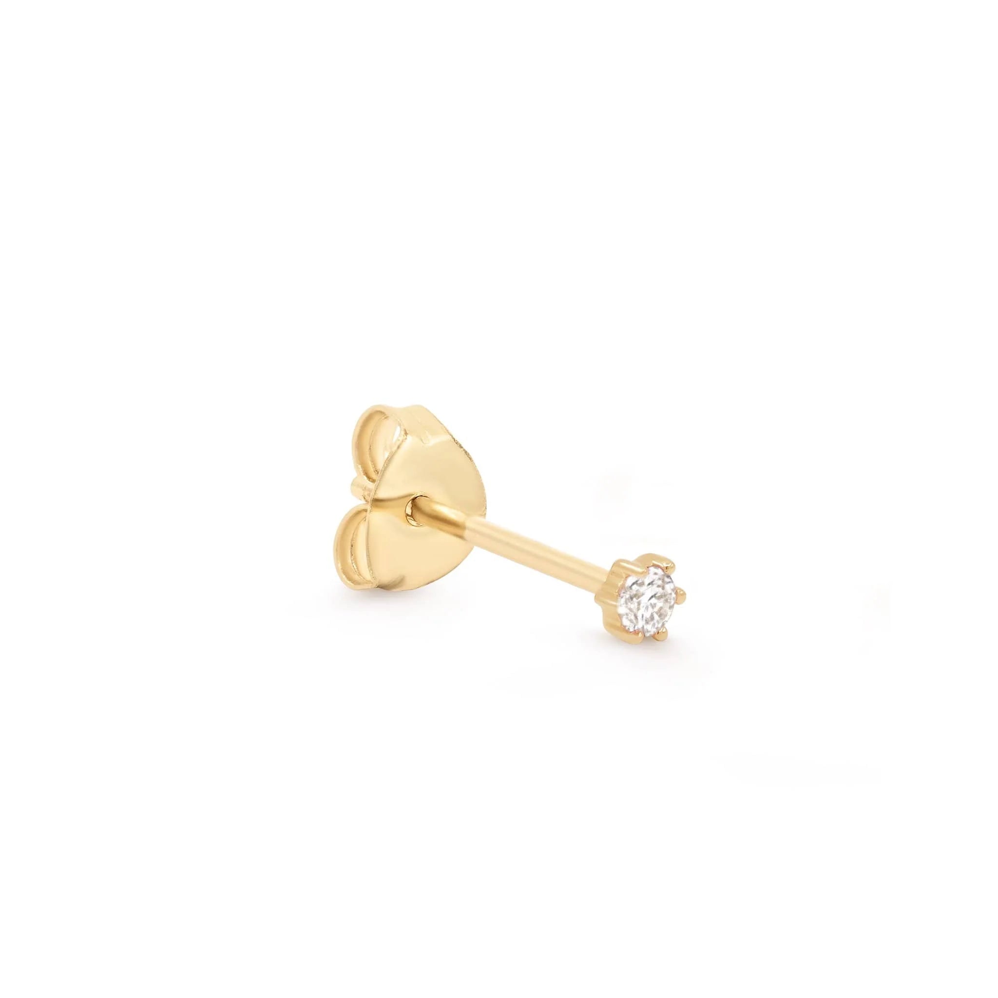 By Charlotte 14k Gold Sweet Droplet Diamond Earring - Single