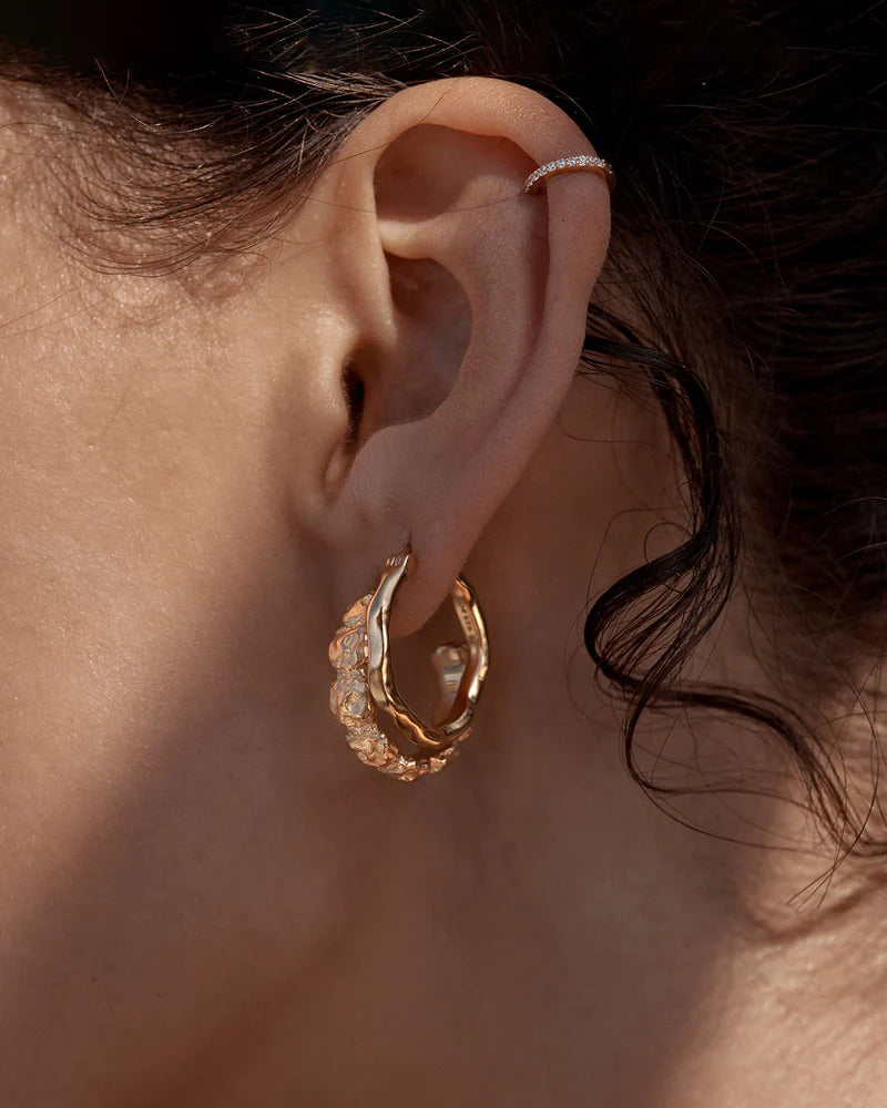 By Charlotte 18k Gold Vermeil All Kinds of Beautiful Hoops