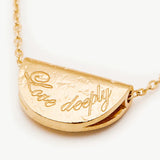 By Charlotte Lotus Birthstone Necklace June in Moonstone