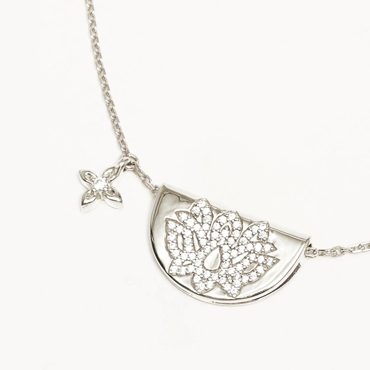 By Charlotte Live In Light Lotus Necklace - Sterling Silver