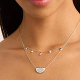By Charlotte Live in Peace Lotus Necklace in Silver