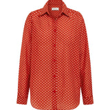 Matteau Classic Shirt in Tomato Polka Dot