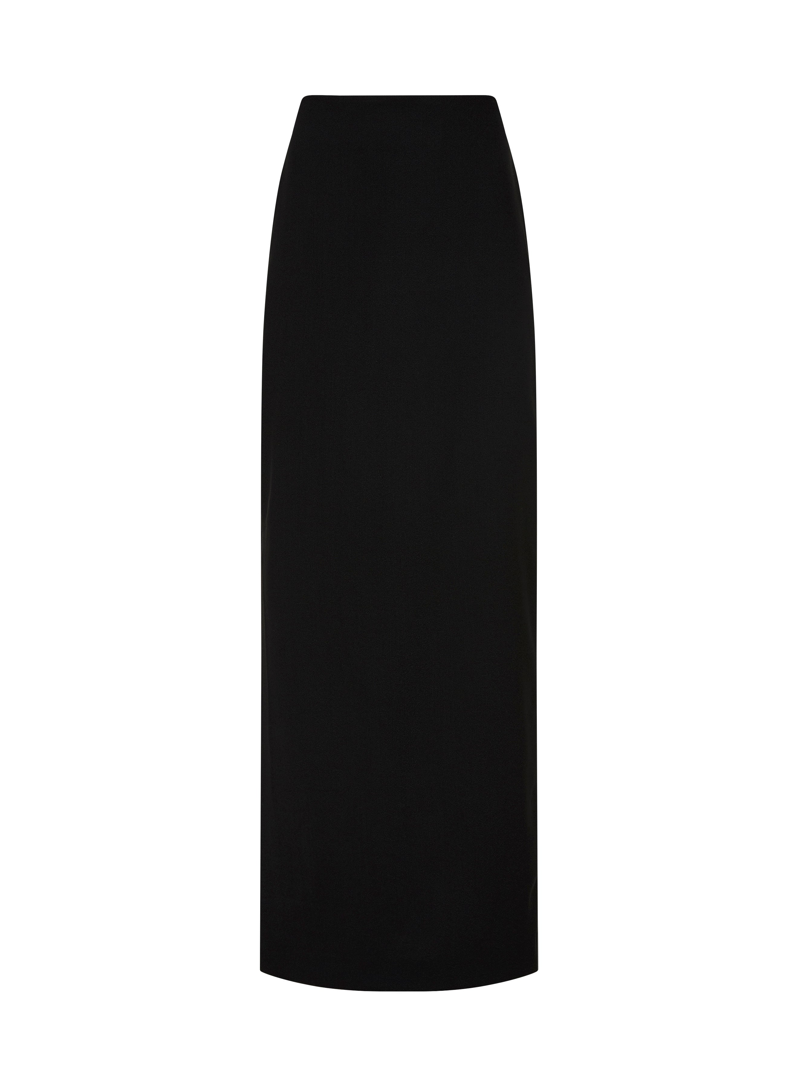 Matteau Crepe Column Skirt - Black