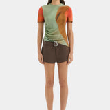 Sir Calle Top in Acquerello Print