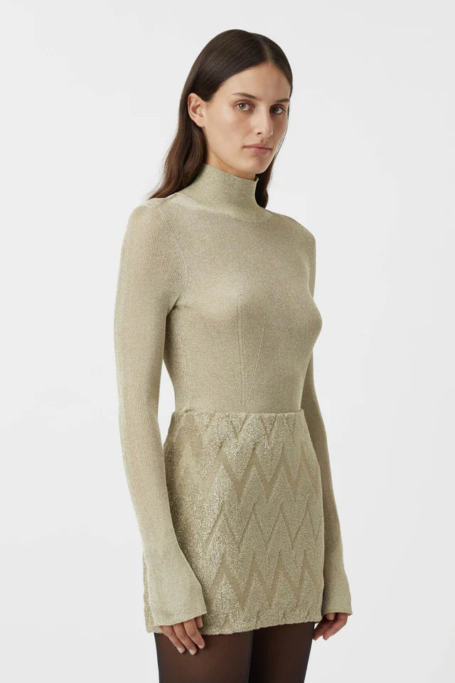 Aretz Turtleneck | Champagne