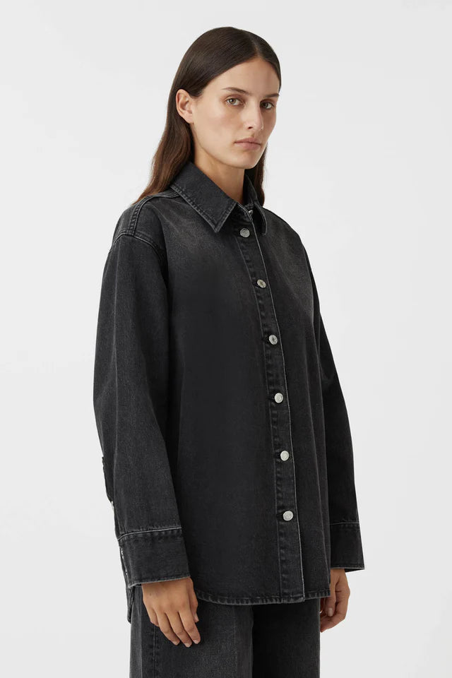 Dalton Denim Shirt | Washed Black