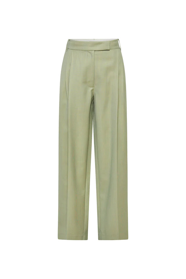Camilla and Marc Jaccard Wool Pant - Lime Blue