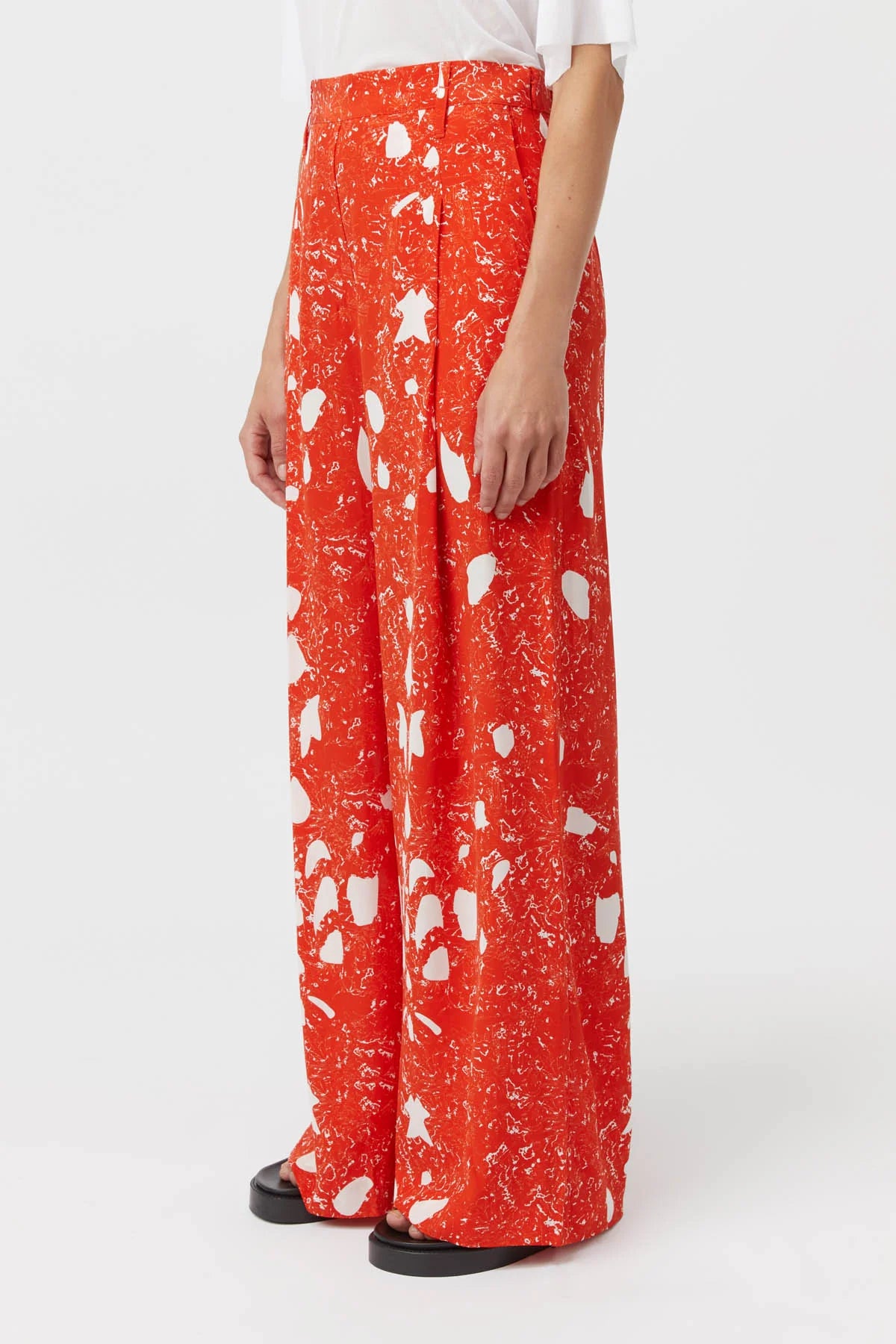 Camilla and Marc Manu Silk Pant - Red Manu Print