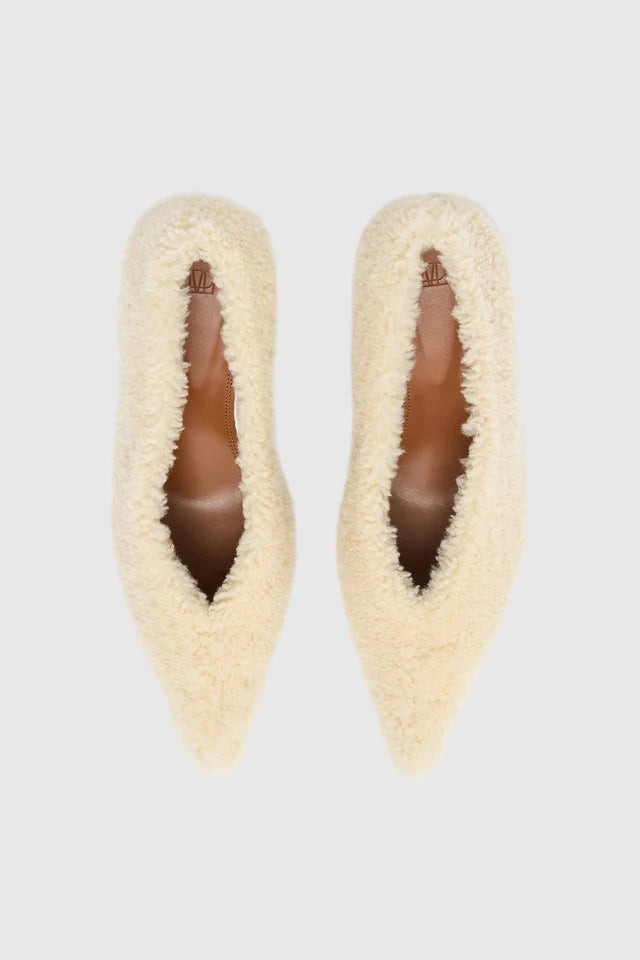 Rhys Shearling Pump | Cream