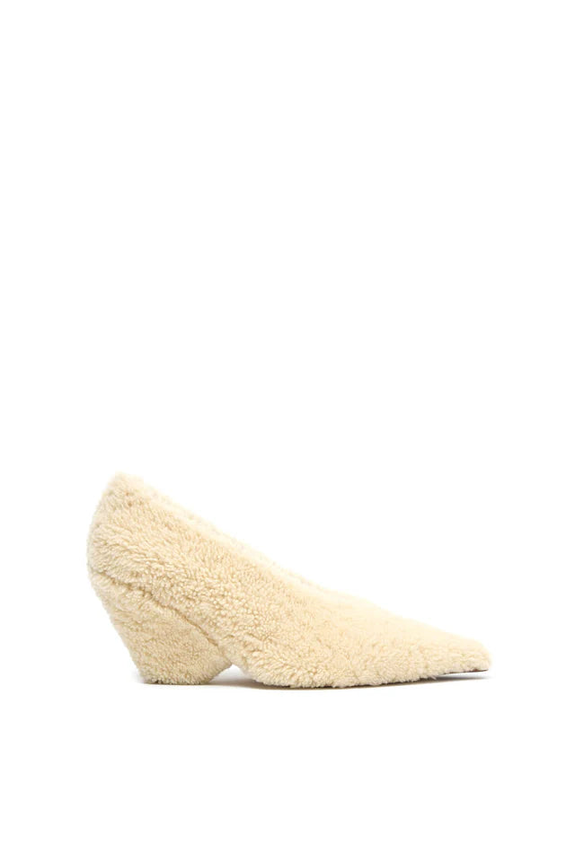 Rhys Shearling Pump | Cream