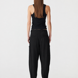Bassike Stretch Twill Cargo Pant in Black