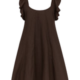 Maggie Marilyn Lose Track of Time Mini Dress in Chocolate