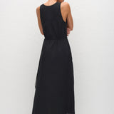Matteau Drawcord Tank Midi Dress in Black