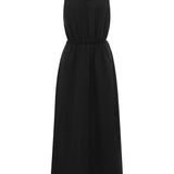 Matteau Drawcord Tank Midi Dress in Black