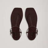 A Emery Clara Sandal in Claret - side view