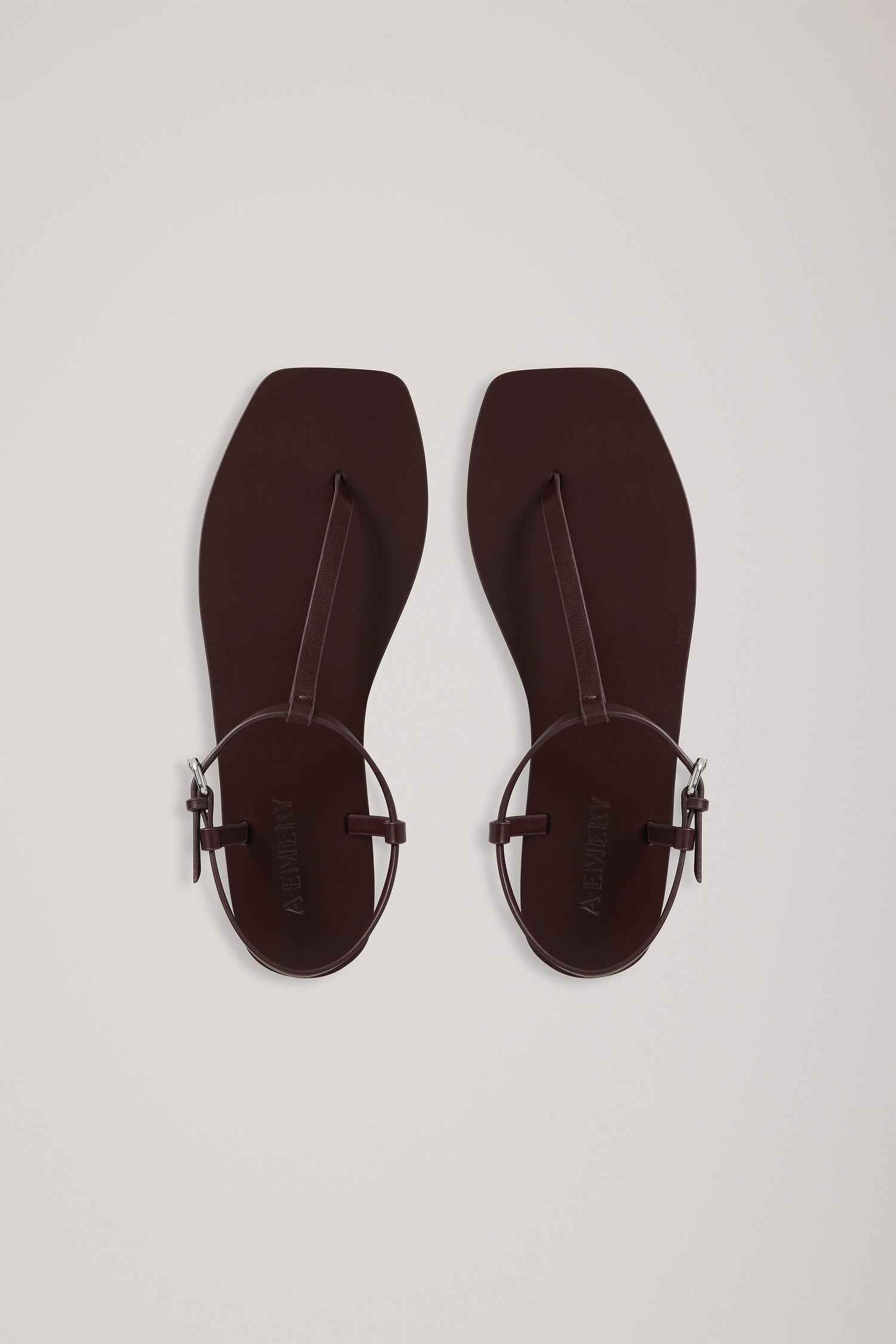 A Emery Clara Sandal in Claret - side view