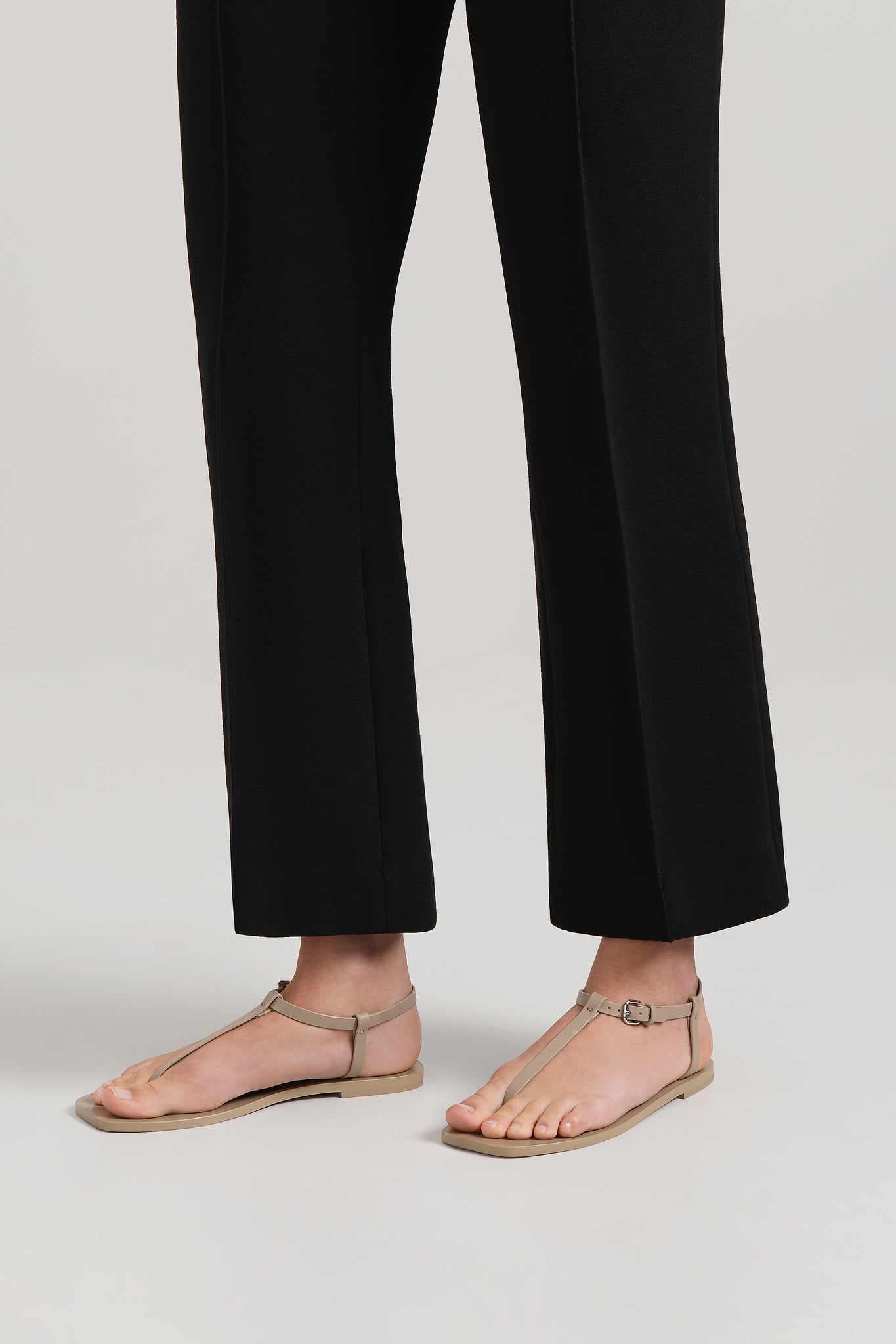 A Emery Clara Sandal in Greige - side view