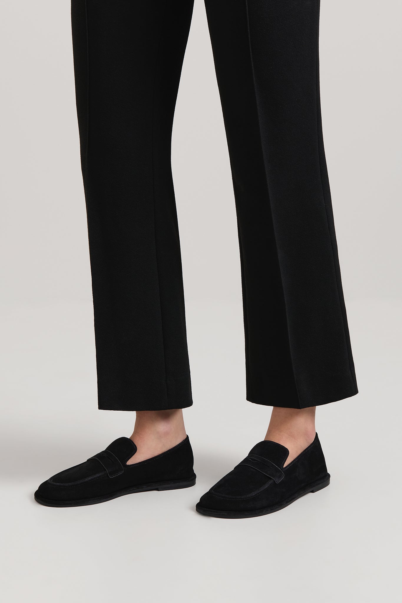 A Emery Clarence Loafer in Black Suede - side view