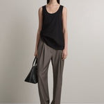 A Emery Emlyn Tank in Black - side view