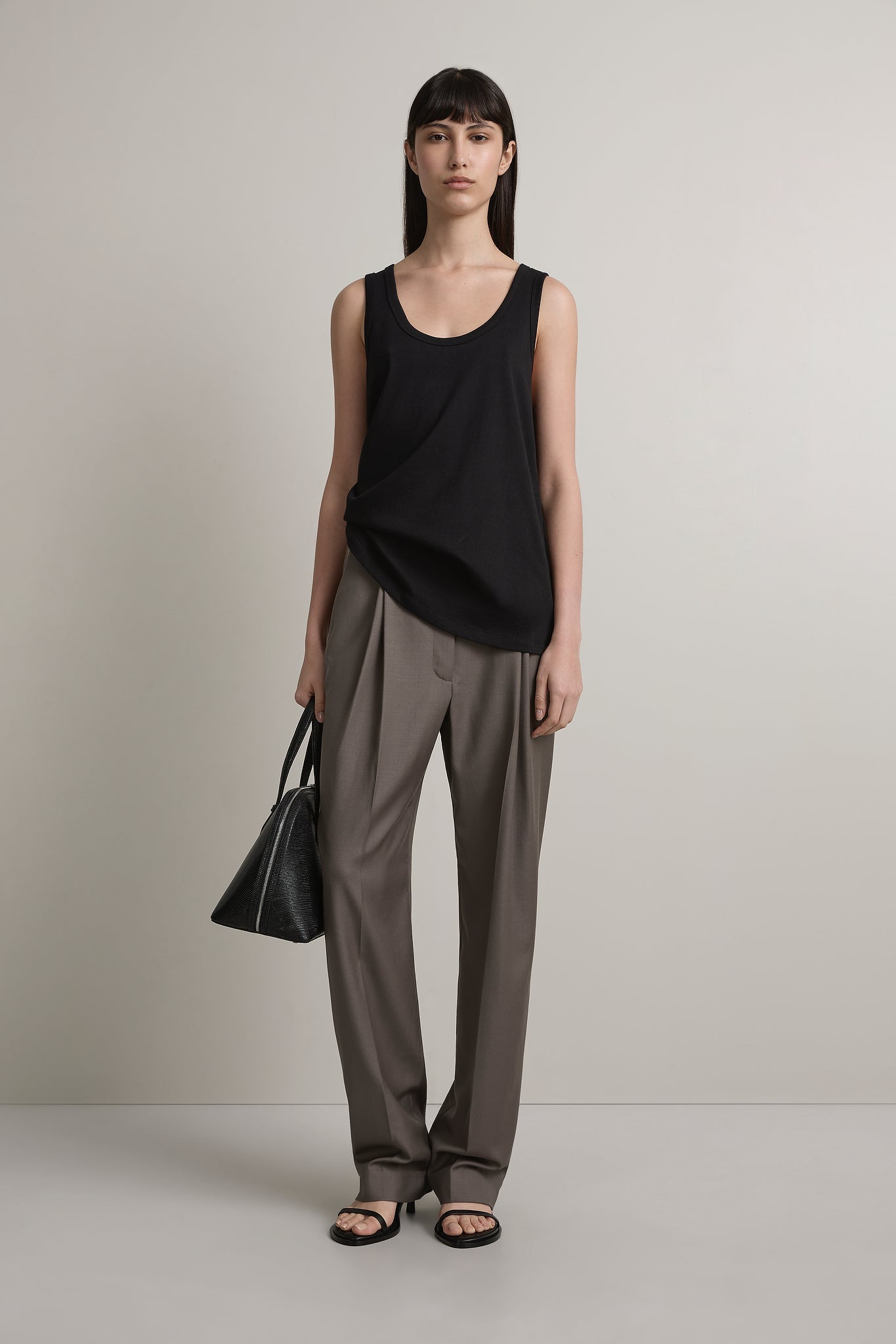 A Emery Emlyn Tank in Black - side view