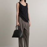 A Emery Emlyn Tank in Black - detail view