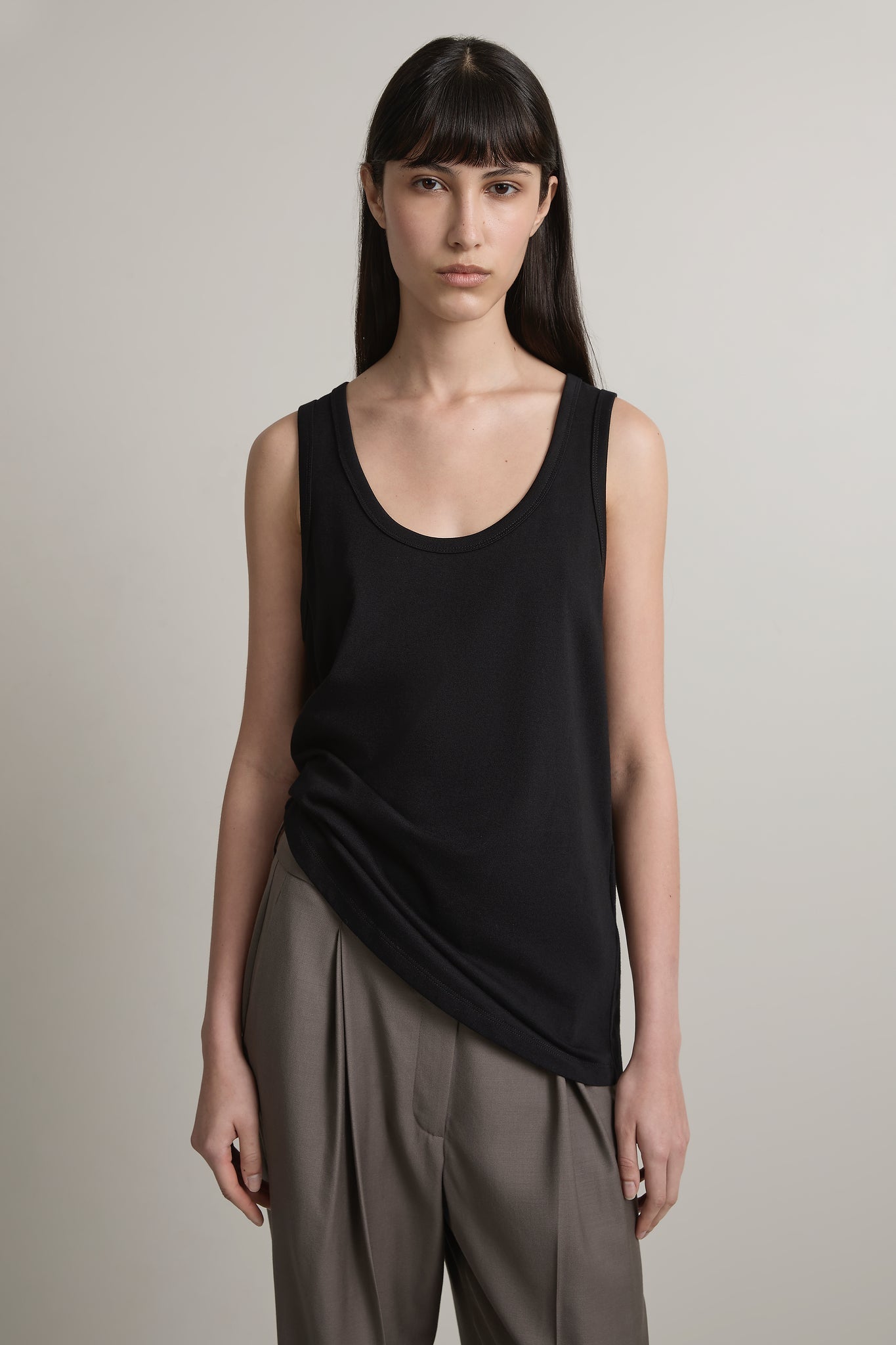 A Emery Emlyn Tank in Black - styled look