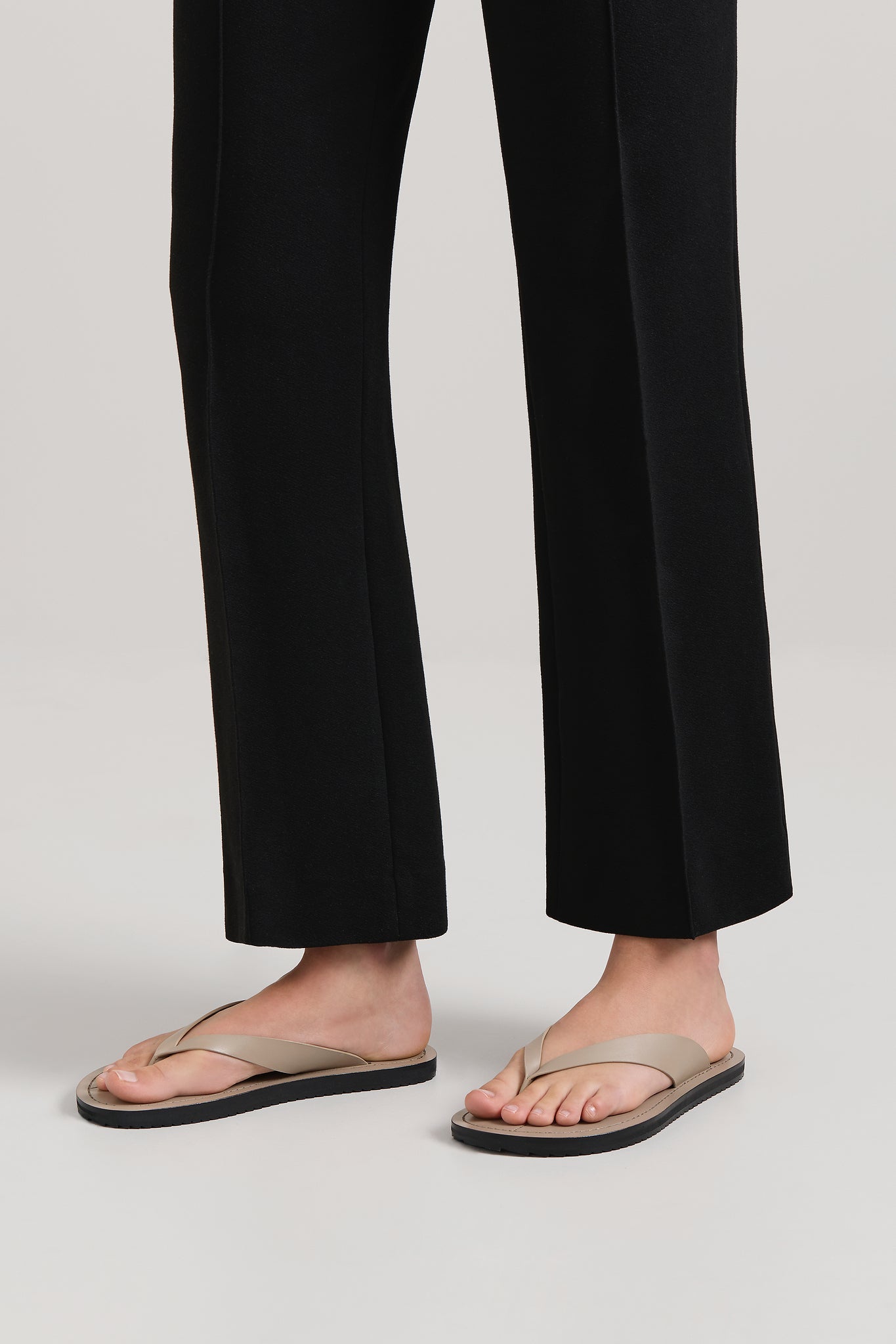 A Emery Flora Sandal in Greige - side view