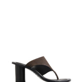A Emery Hardie Heeled Sandal in Liquorice Suede