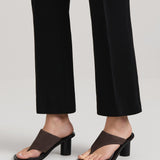 A Emery Hardie Heeled Sandal in Liquorice Suede