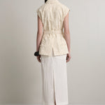 A Emery Jakob Vest in Creme Jacquard - outfit inspiration