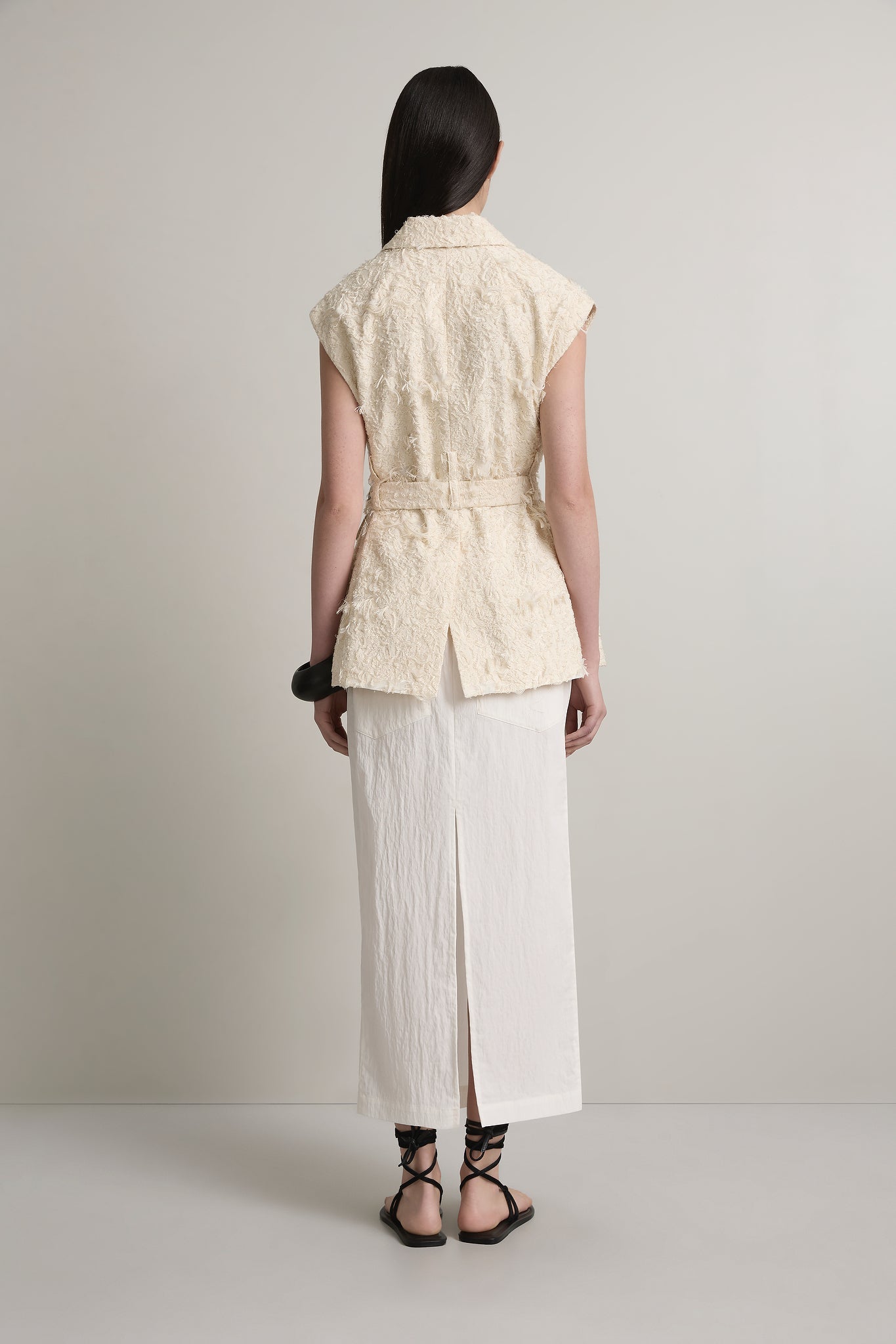 A Emery Jakob Vest in Creme Jacquard - outfit inspiration