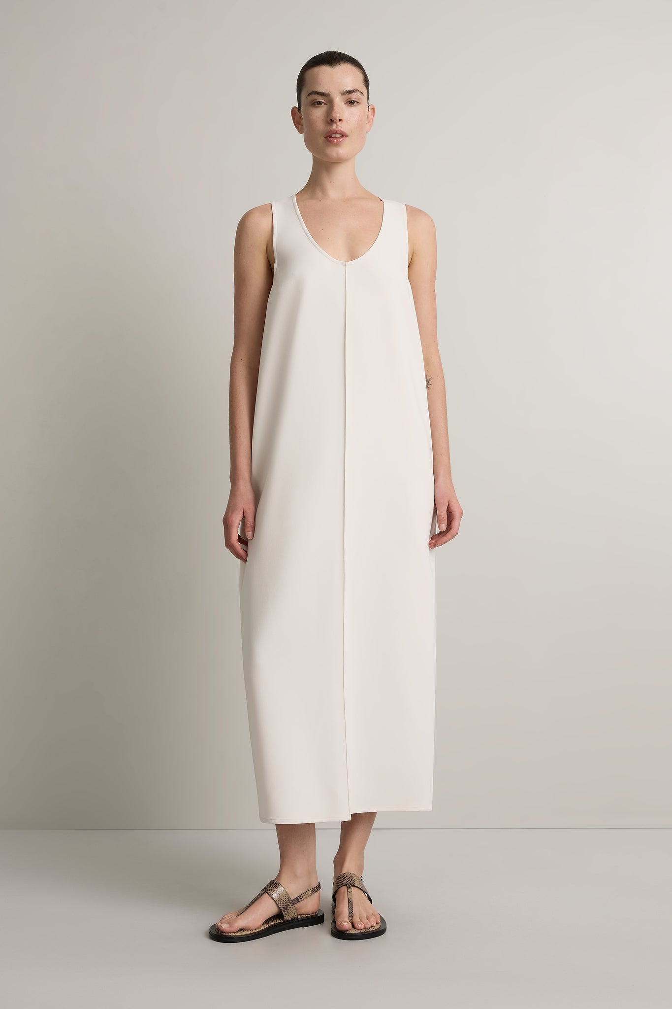 A Emery Jane Dress in Oyster - side view