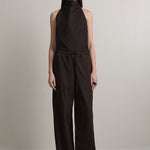 A Emery Lore Pant in Bistre - detail view