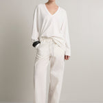 A Emery Lore Pant in Chalk - side view