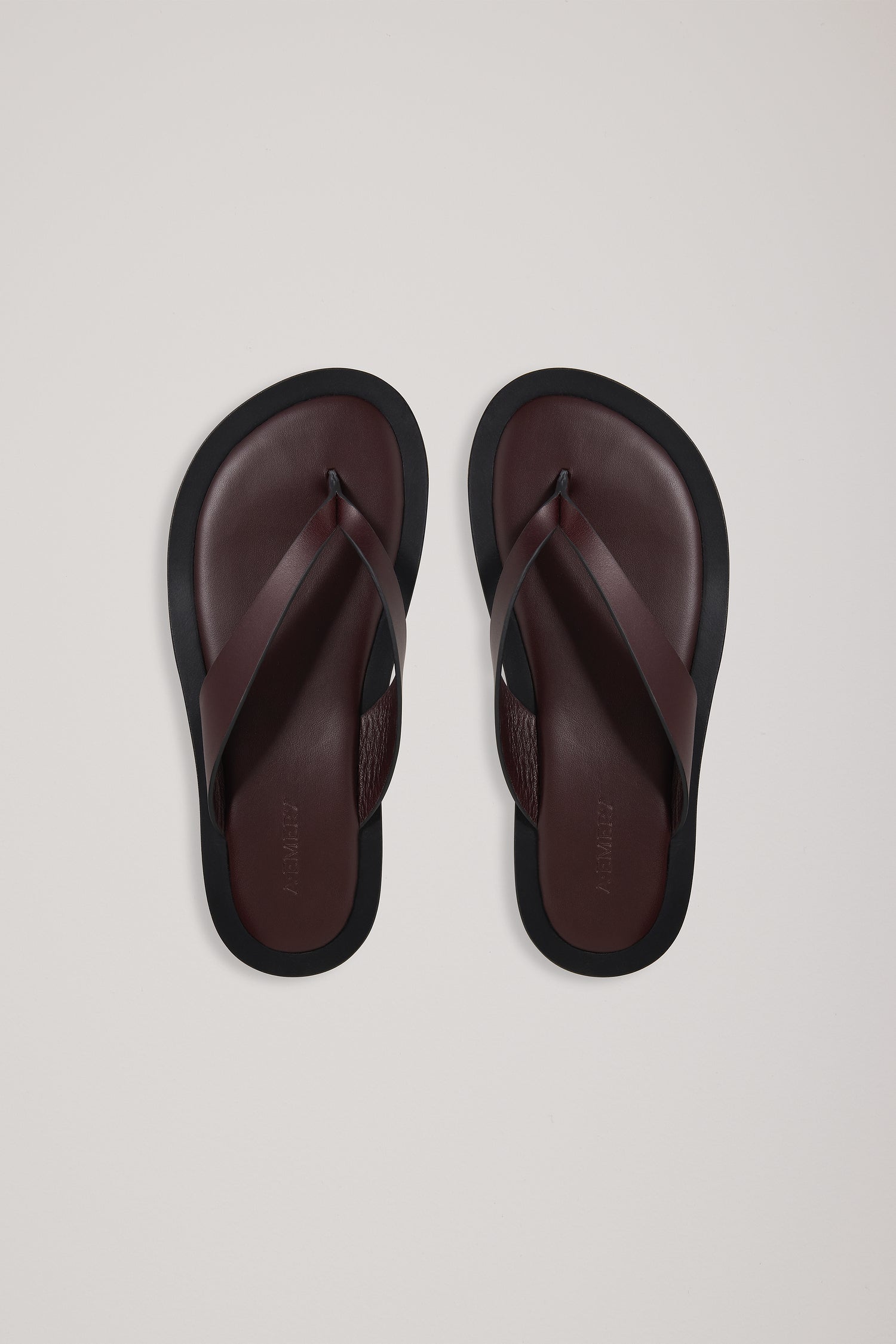 A Emery Marcelle Sandal in Claret - side view