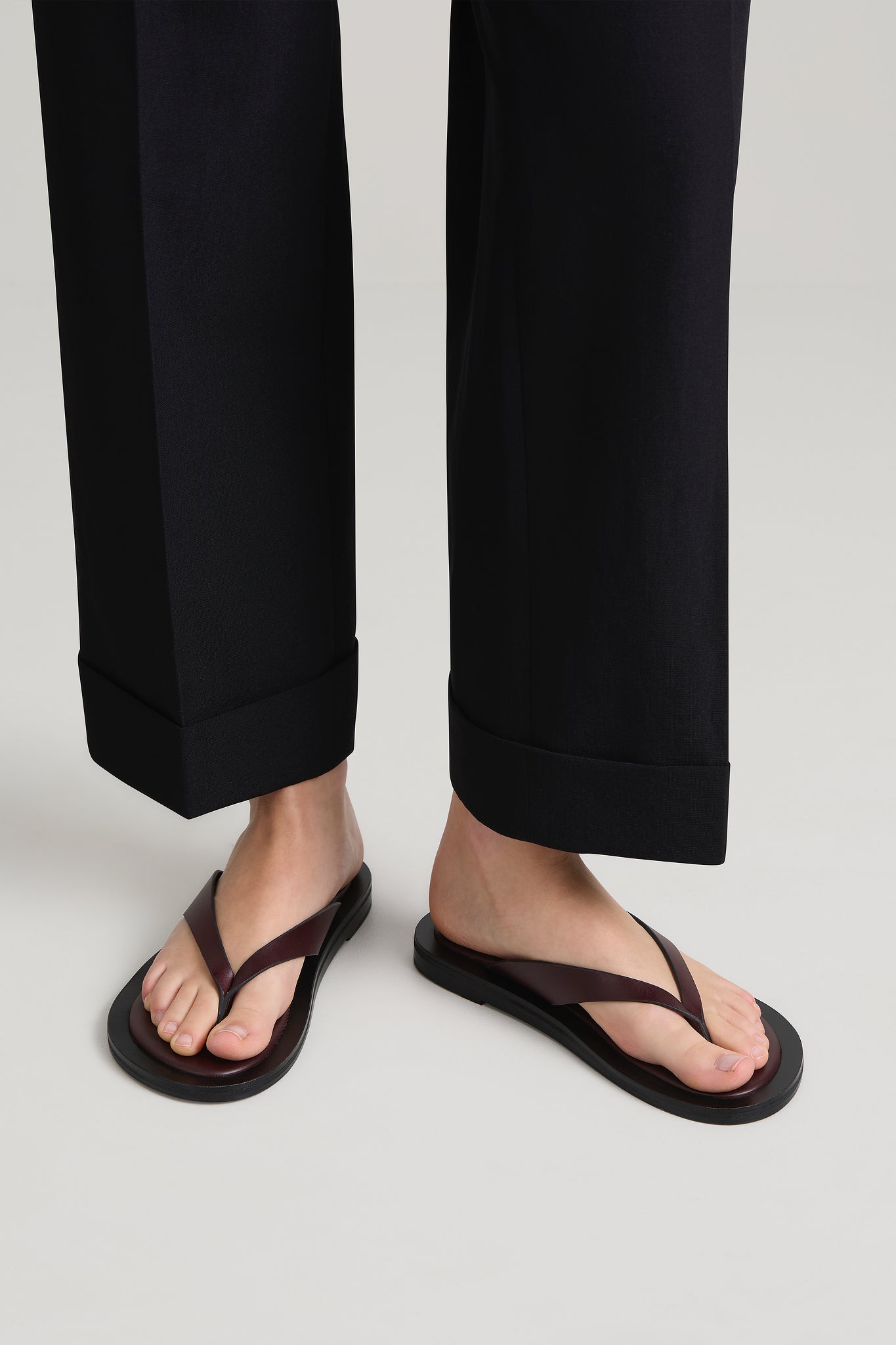 A Emery Marcelle Sandal in Claret - detail view