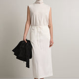 A Emery Mercia Skirt in Chalk - side view