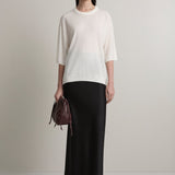 A Emery Natalis Tee in Parchment - side view
