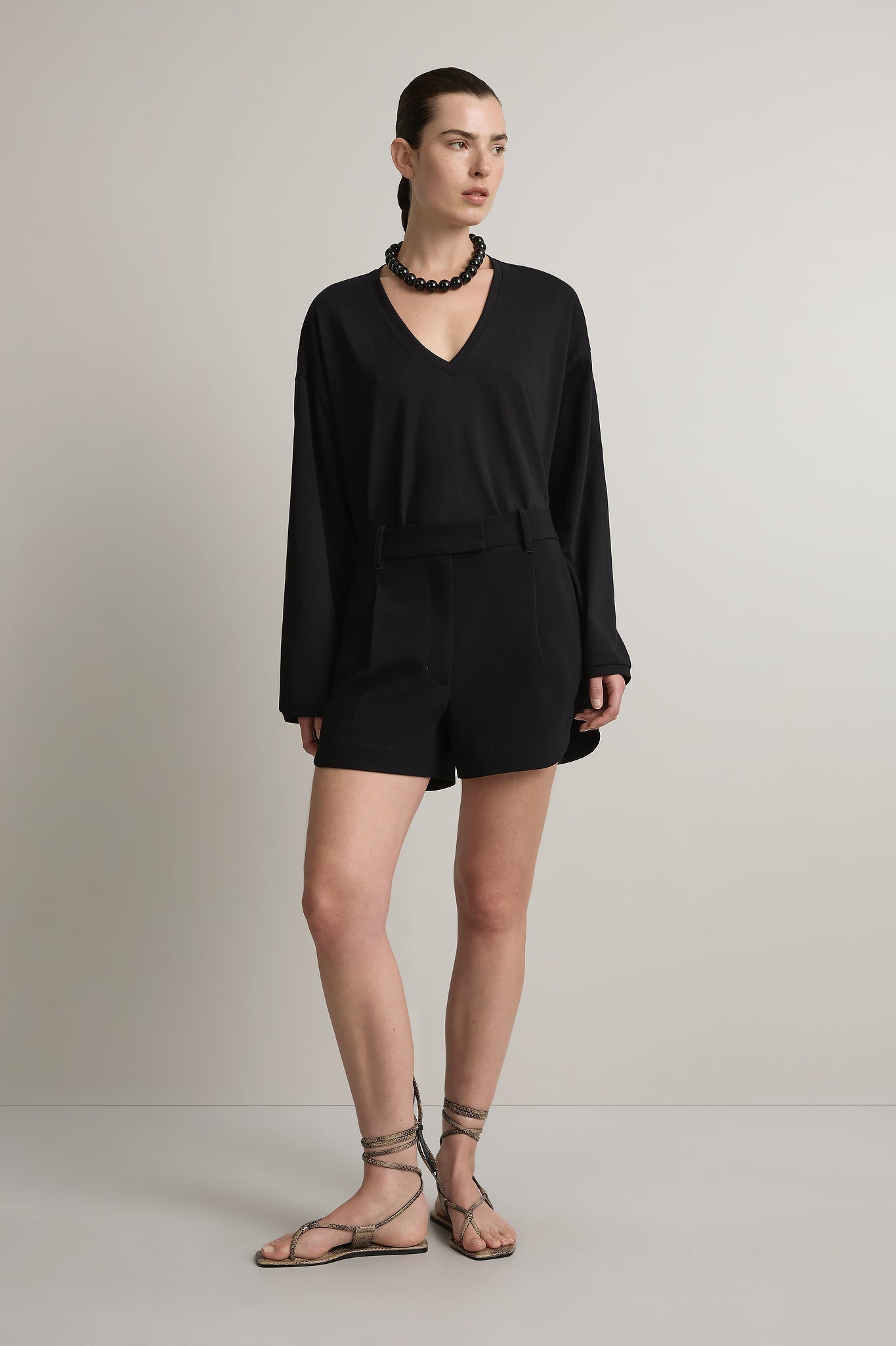 A Emery Persey Top in Black - side view