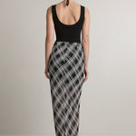 A Emery Reese Sheer Skirt in Black And White Check - outfit inspiration