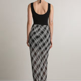 A Emery Reese Sheer Skirt in Black And White Check - outfit inspiration