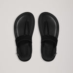 A Emery Somerset Sandal in Black Suede - side view