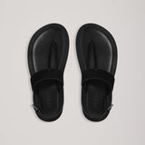 A Emery Somerset Sandal in Black Suede - side view