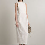 A Emery Tabitha Dress in Chalk - side view