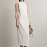 A Emery Tabitha Dress in Chalk - side view