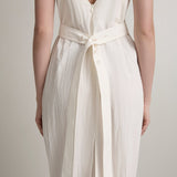 A Emery Tabitha Dress in Chalk - detail view